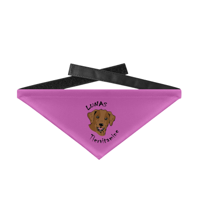 pinkes Hundehalstuch Lunas Tiervitamine